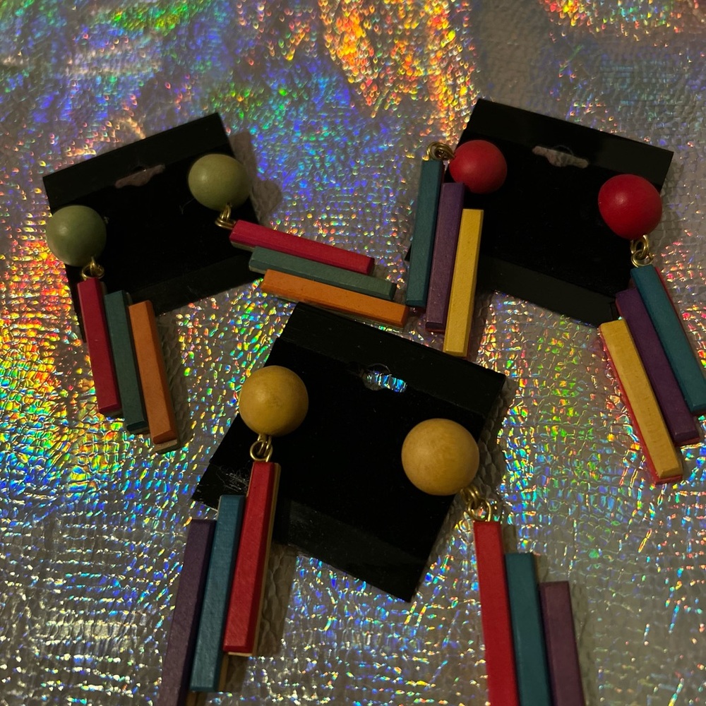 Colorful Geometric Earrings